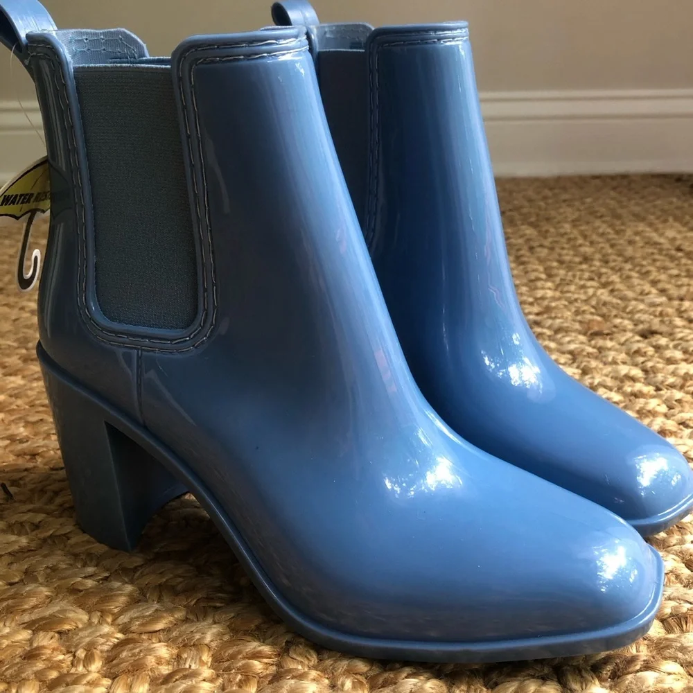 New: Jeffery Campbell Hurricane Heeled Water Resistant Chelsea Rain Boot. Size 7
